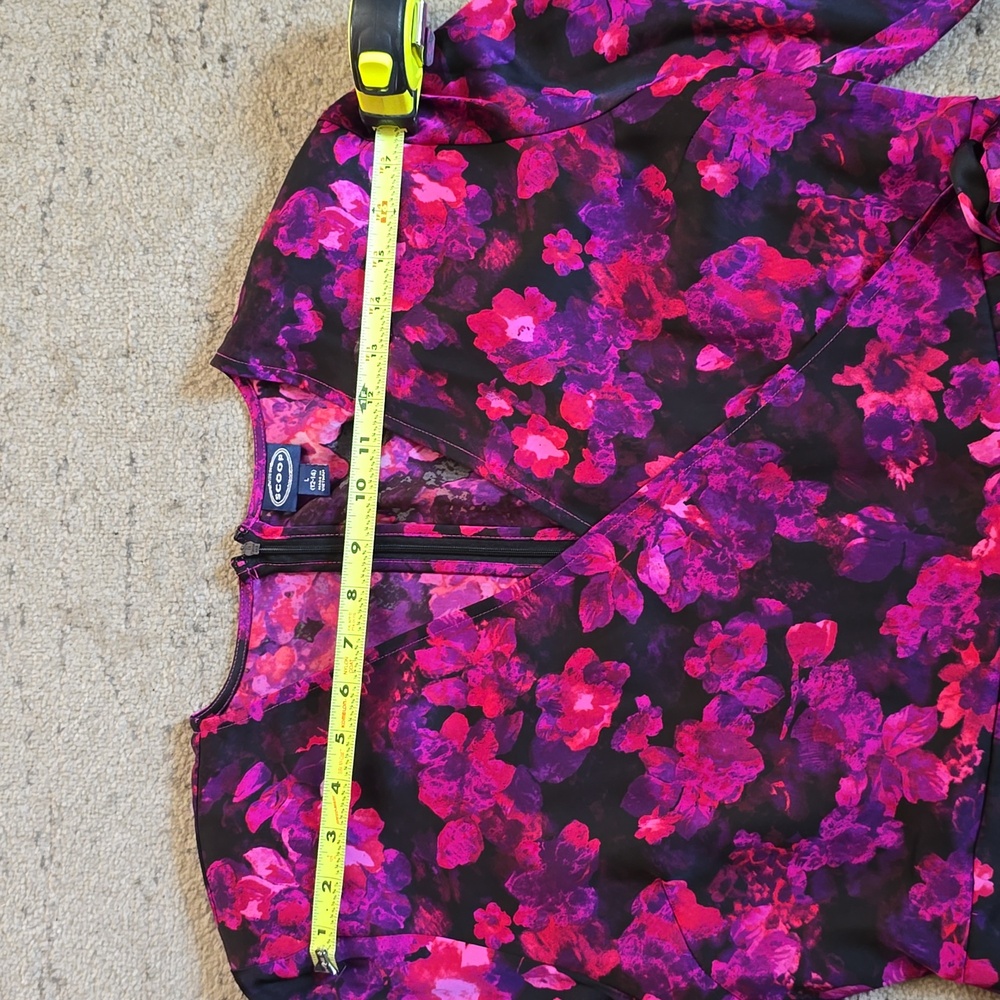 Scoop Vibrant Floral Long Sleeve Dress, Size 12-14, NWT - Picture 9 of 16